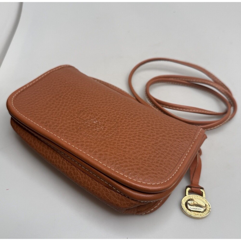 Vintage Dooney & Bourke Leather Crossbody Clutch Missing Front Patch GUC - Picture 2 of 16